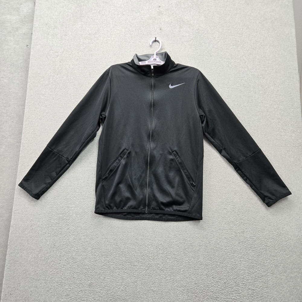 Nike Men Jacket SMALL Black Totality Zipper Logo Full Zip